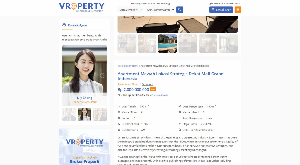 Website pemasaran rumah yang keren elegan dan profesional