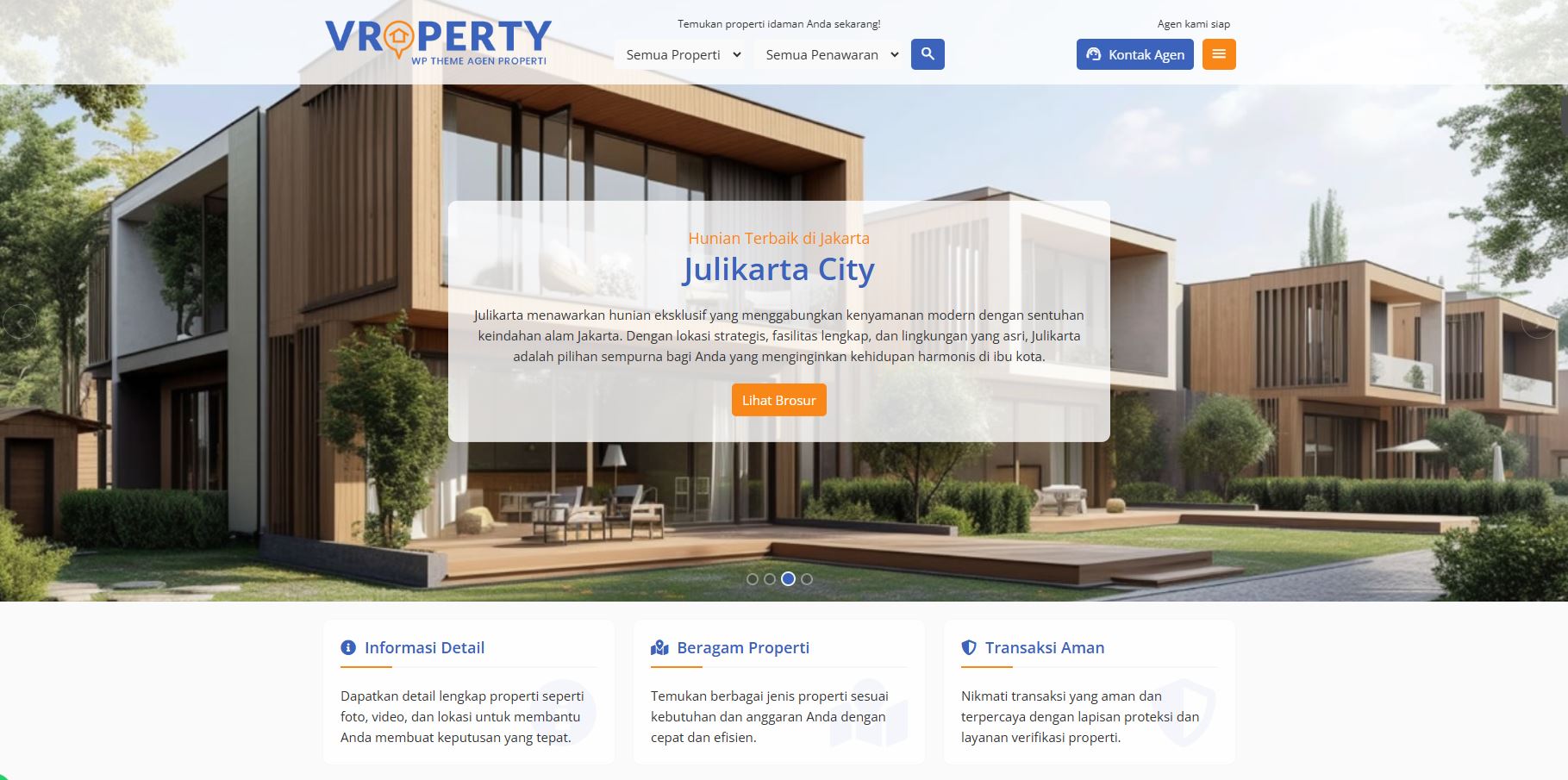 website cms wordpress untuk pemasaran properti